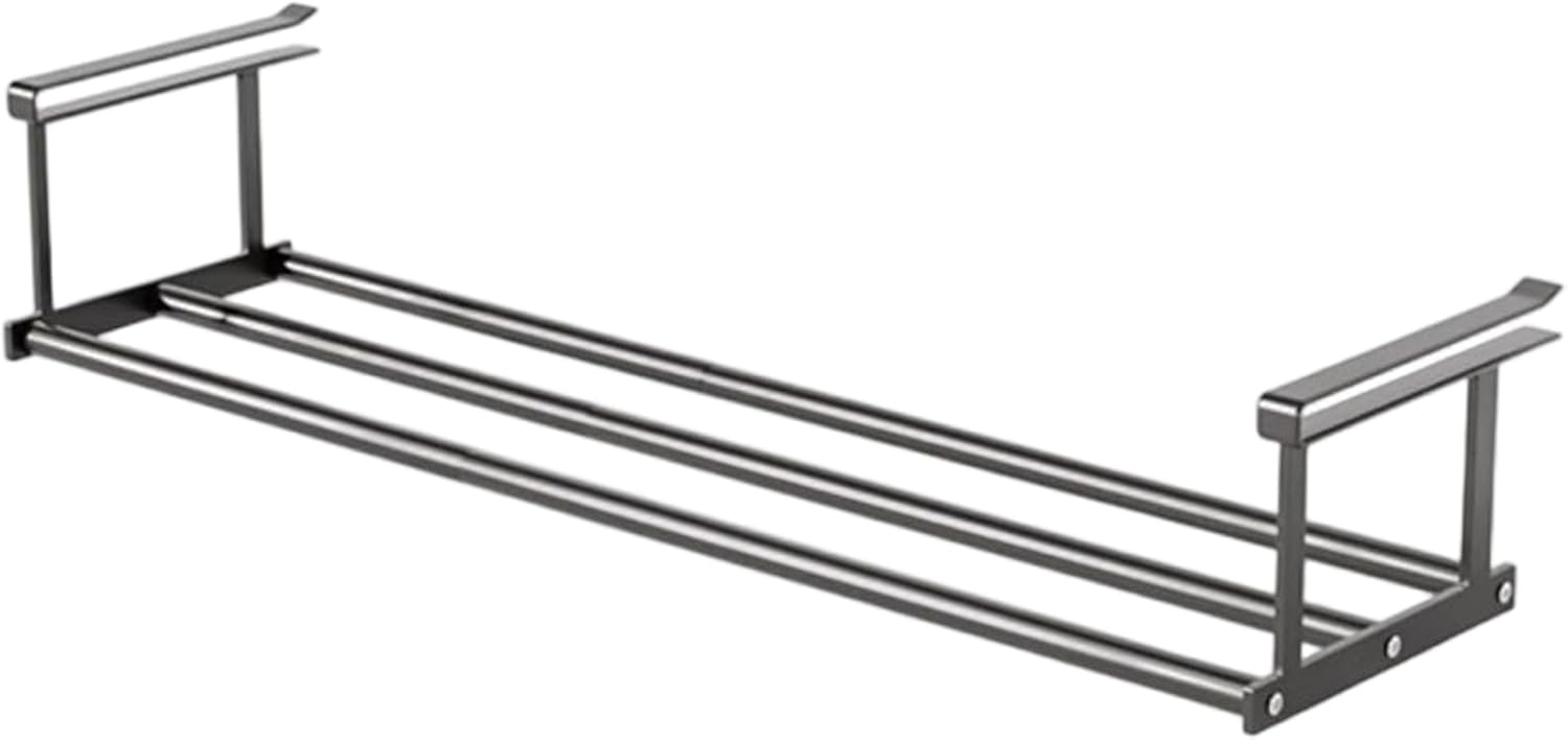 Under-Shelf Hanging Storage Rack – Heavy-Duty Metal Organizer for Kitchen, Bathroom, Closet, and Entryway