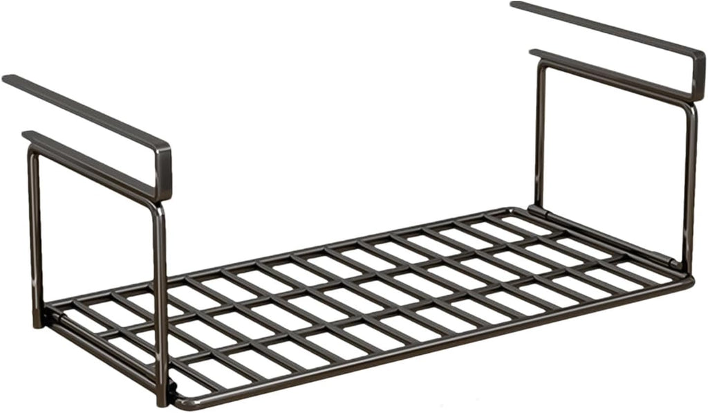 Over-the-Cabinet Metal Shoe Rack – Hanging Organizer Shelf, No-Drill Storage for Kitchen, Bathroom, Closet