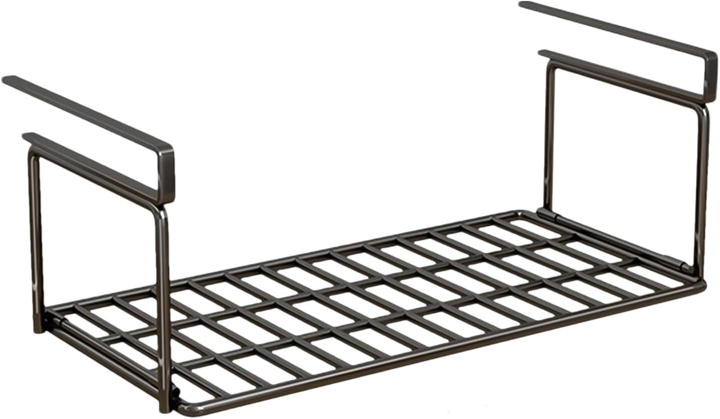 Over-the-Cabinet Metal Shoe Rack – Hanging Organizer Shelf, No-Drill Storage for Kitchen, Bathroom, Closet