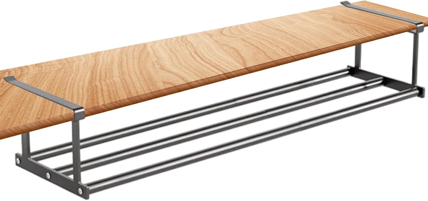 Under-Shelf Hanging Storage Rack – Heavy-Duty Metal Organizer for Kitchen, Bathroom, Closet, and Entryway