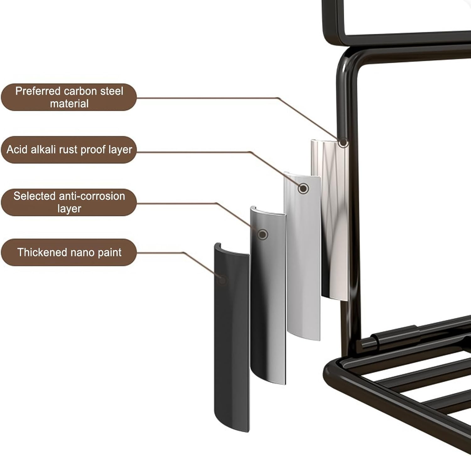 Over-the-Cabinet Metal Shoe Rack – Hanging Organizer Shelf, No-Drill Storage for Kitchen, Bathroom, Closet